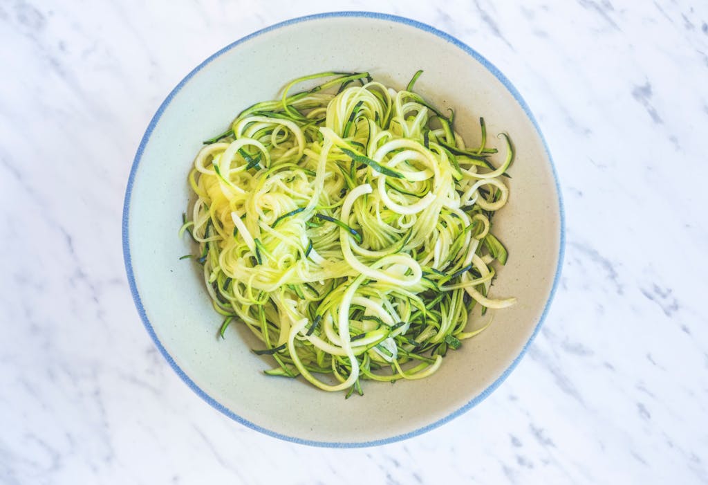 Squashpasta Squashpasta i dyb tallerken